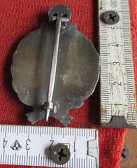 Panzer Abzeichen Orden 1.WK Kampfwagen Erinnerungsabzeichen 1.WK an Nadel patiniert