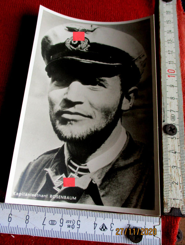 Ritterkreuz Träger U-Boote Marine Maße siehe Scan Rosenbaum, Ewald Hugo Helmut