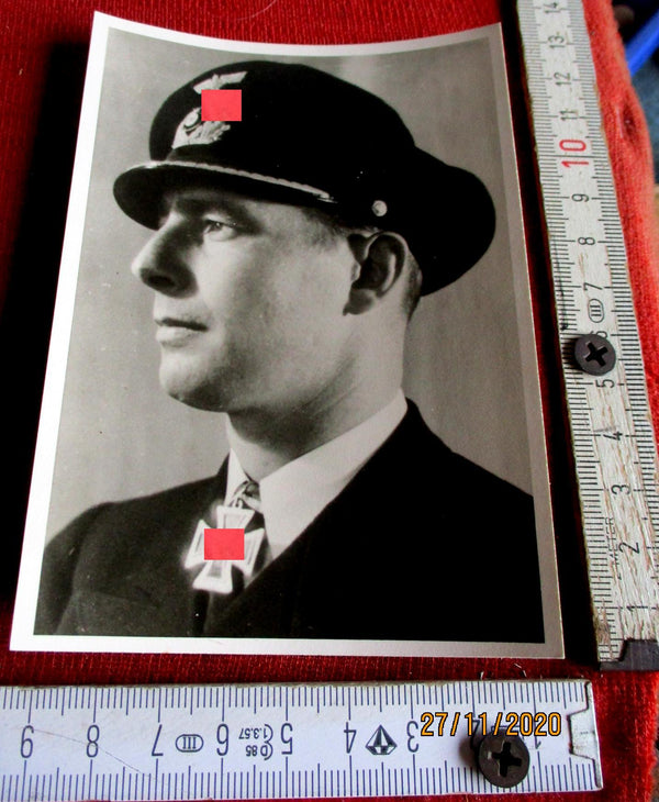 Foto AK Ritterkreuz Träger U-Boote Marine Maße siehe Scan Herbert Otto Kuppisch