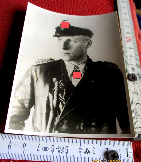 Foto AK Ritterkreuz Träger U-Boote Marine Maße siehe Scan Hans-Gerrit von Stockhausen