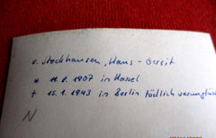 Foto AK Ritterkreuz Träger U-Boote Marine Maße siehe Scan Hans-Gerrit von Stockhausen