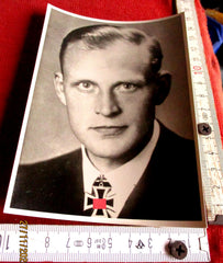 Foto AK Ritterkreuz Träger U-Boote Marine Maße siehe Scan Lange, Hans-Günther
