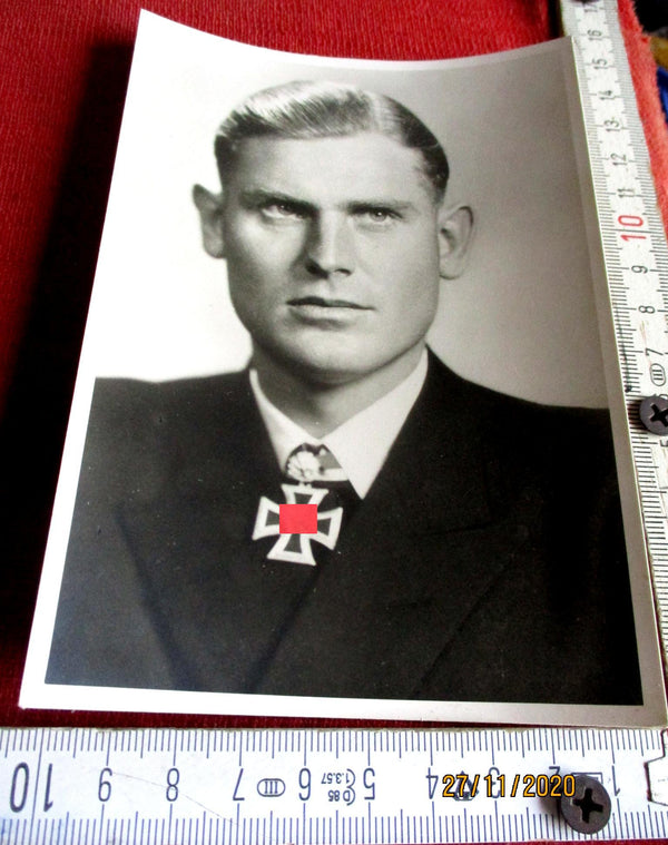 Foto AK Ritterkreuz Träger U-Boote Marine Maße siehe Scan Schepke, Joachim