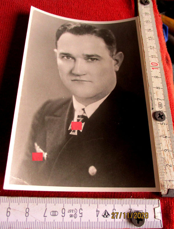 Foto AK Ritterkreuz Träger U-Boote Marine Maße siehe Scan Hartmann, Werner