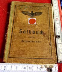 Wehrpass Soldbuch Wehrmacht mit HK ausgefüllt Panzer Merkblatt aus einem alten Händlerbestand