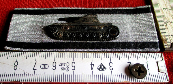 Panzer Vernichtungs Abzeichen auf Stoff Uniform Wehrmacht SS