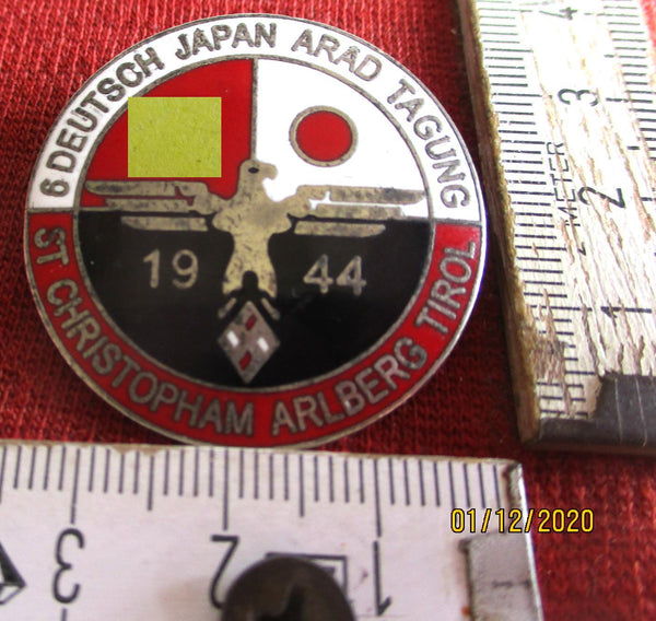 Deutsch Japan ARAD Tagung 1944 mit HK Abzeichen gemarkt Wehrmacht Orden Uniform