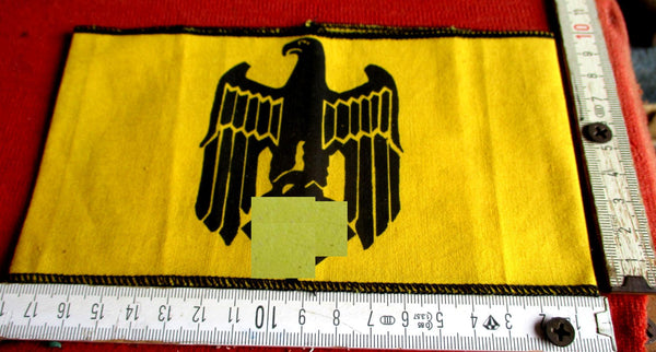gelbe Armbinde Wehrmacht DR deutsche Reichsbahn Adler mit HK Führer