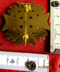 Steckkreuz Deutscher Adlerorden Verdienstkreuz 2. Stufe mit Schwertern mit HK an breiter Nadel gemarkt