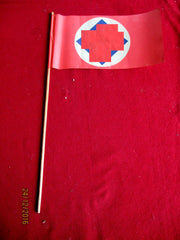 Papierfähnchen zum Winken Führer fahne beim Besuch Papier am Holzstab