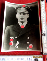 Foto AK Ritterkreuz Träger U-Boote von Schroeter, Horst Marine Maße siehe Scan