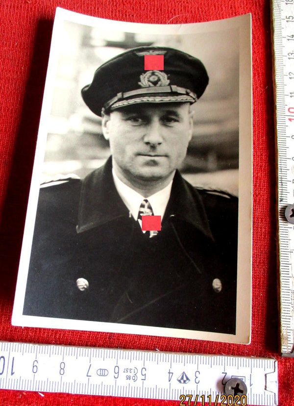 Foto AK Ritterkreuz Träger U-Boote Max-Eckart Wolff Marine Maße siehe Scan
