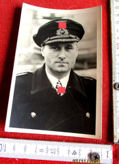 Foto AK Ritterkreuz Träger U-Boote Max-Eckart Wolff Marine Maße siehe Scan