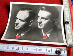 Foto AK Ritterkreuz Träger U-Boote Suhren, Gerd + Reinhard Marine Maße siehe Scan