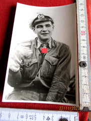 Foto AK Ritterkreuz Träger U-Boote Hess, Hans-Georg Marine Maße siehe Scan