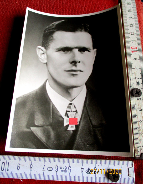 Foto AK Ritterkreuz Träger Hans Witt U-Boote Marine Maße siehe Scan