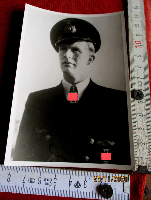 Foto AK Ritterkreuz Träger RKT Pulst, Günther U-Boote Marine Maße siehe Scan