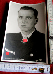 Foto AK Ritterkreuz Träger U-Boote RKT Kretschmer, Otto Marine Maße siehe Scan