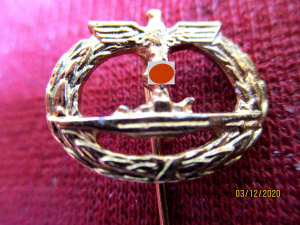 U-Boot Kriegsmarine Anstecknadel ORDEN Marine Wehrmacht mit HK aus einem alten Händlerbestand