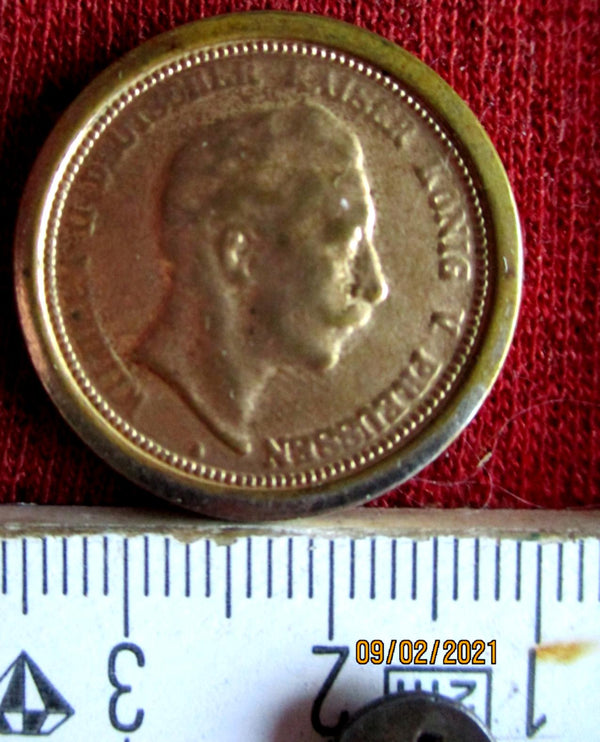 Autobahngold Gold Münze Kaiser Wilhelm 20 Mark -gefasst