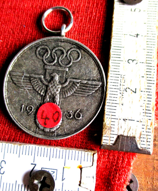 Olympiade Berlin 1936 Dank Medaille Helfer mit HK Mitarbeit Orden