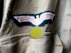 DAK Deutsches Afrika Korps Infanterie Wehrmacht Sommer Hemd Größe ca 46/48 mit Reichsadler & HK  Aus altem Händlerbestand