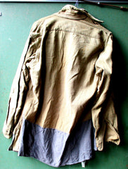 DAK Deutsches Afrika Korps Infanterie Wehrmacht Sommer Hemd Größe ca 46/48 mit Reichsadler & HK  Aus altem Händlerbestand