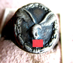 Luftwaffe Jagdflieger Jäger erhabener Ring Durchmesser ca 20 mm aus Metall super Sammlerring für die Vitrine