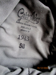 Wehrmacht SS 2. WK Panzer Mütze gemarkt 1943 Größe 58 Gebr. Adler Berlin Offizier silberne Paspellierung