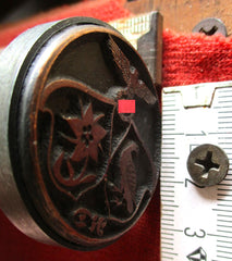 Post Stempel aus Messing Wappen mit Reichsadler + HK aus Holz + Metall super für die Vitrine