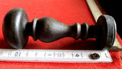 Waffen SS Poststempel Totenkopf rund Messing + Holz Stempel