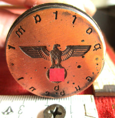 Post Poststempel alt Messing Postamt Guben mit HK Höhe ca 12 cm STEMPEL