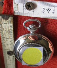 silbrige ADOLF HITLER Führer IASCHENUHR mit HK und Porträt