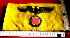 gelbe Armbinde Wehrmacht DR deutsche Reichsbahn Adler mit HK aus einem alten Händlerbestand