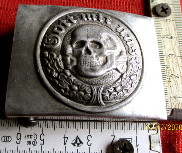 altes Totenkopf Koppelschloss Gott mit uns aus ALU RZM gemarkt
