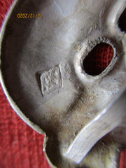 SS Mütze Abzeichen Totenkopf + Knochen Panzer rückseitig 2 Splinte zum befestigen Skull