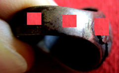 SS mit Runen + HK erhabener Ring Durchmesser ca 20 mm aus Metall mit Patina super Sammlerring für die Vitrine