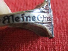 SS Totenkopf mit Devise meine Ehre + Runen erhabener Ring Durchmesser ca 20 mm aus Metall super Sammlerring für die Vitrine