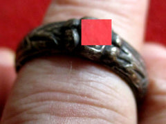 Pimpfe SS Totenkopf mit Runen + HK erhabener Ring Durchmesser ca 20 mm aus Metall super Sammlerring für die Vitrine