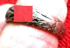 Pimpfe SS Totenkopf mit Runen + HK erhabener Ring Durchmesser ca 20 mm aus Metall super Sammlerring für die Vitrine