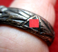 Pimpfe SS Totenkopf mit Runen + HK erhabener Ring Durchmesser ca 20 mm aus Metall super Sammlerring für die Vitrine