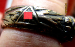 Pimpfe SS Totenkopf mit Runen + HK erhabener Ring Durchmesser ca 20 mm aus Metall super Sammlerring für die Vitrine