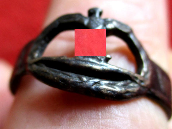 U-Boot Abzeichen / Orden mit Devise wir fahren gegen Engeland mit U-Boot + HK erhabener Ring Durchmesser ca 20 mm aus Metall Sammlerring für die Vitrine