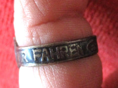 U-Boot Abzeichen / Orden mit Devise wir fahren gegen Engeland mit U-Boot + HK erhabener Ring Durchmesser ca 20 mm aus Metall Sammlerring für die Vitrine