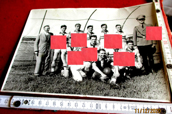 Foto Fußball Mannschaft Hoya Trikots mit HK Rückseite Namen 24x18 cm