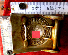 Wehrmacht Koppelschloss Gott mit uns schöne Patina