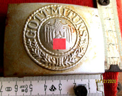 Wehrmacht Koppelschloss Gott mit uns schöne Patina