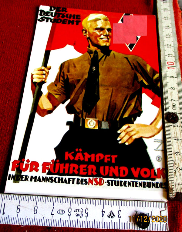 Foto AK NSD Studentenbund Studenten kämpft für Führer und Volk 3-sprachig Repro ?
