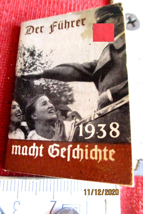Minibuch Adolf Hitler Fotos der Führer macht Geschichte 1938