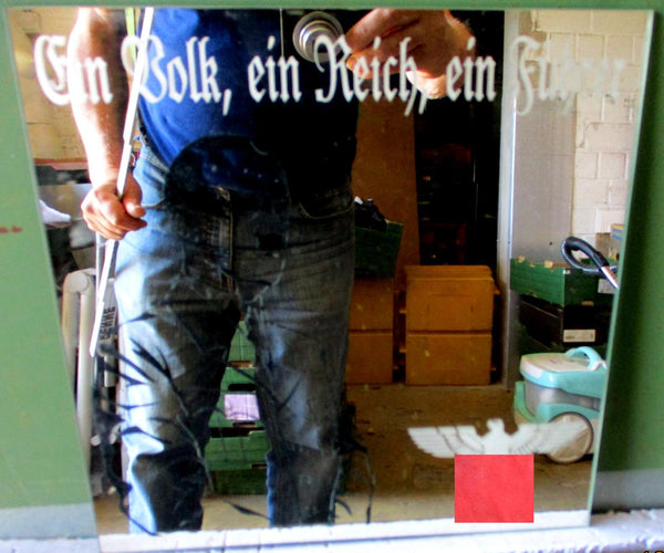 ADOLF HITLER Führer Spiegel Maße ca 30,5 x 30,5 cm mit HK --- ein Volk - ein Reich - ein Führer neuwertig aus einem alten Händlerbestand